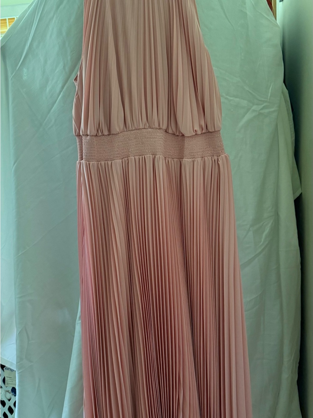 MARINA Blush Pleated Maxi Dress - Picture 1 of 3